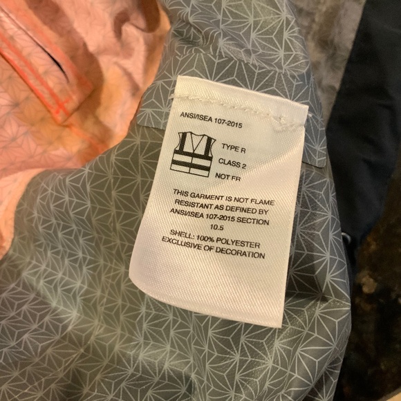 Delta Airlines Lands' End Orange Reflective Hi Vis Jacket M Ramp Agent - Picture 5 of 14